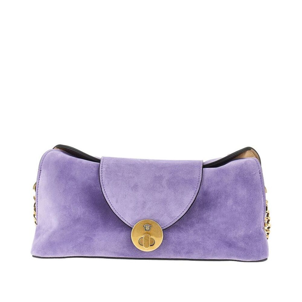 Versace Women Suede Leather 'Vivian' Clutch